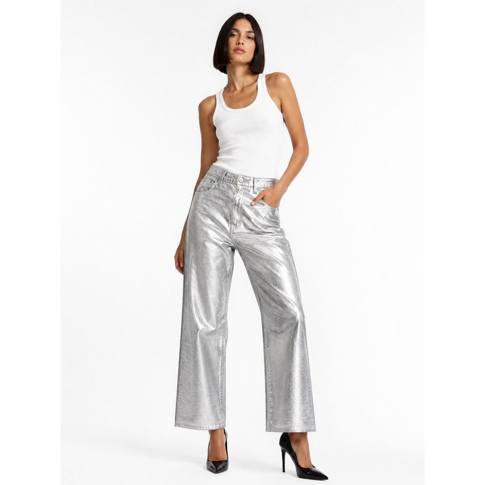 Abercrombie & Fitch Silver Metallic‎ Jeans